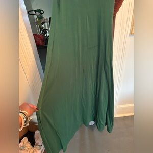 Chic Forest Green High Low Dress